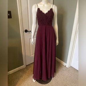 David’s Bridal wine dress size 6